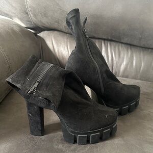 Black Platform Ankle Boots